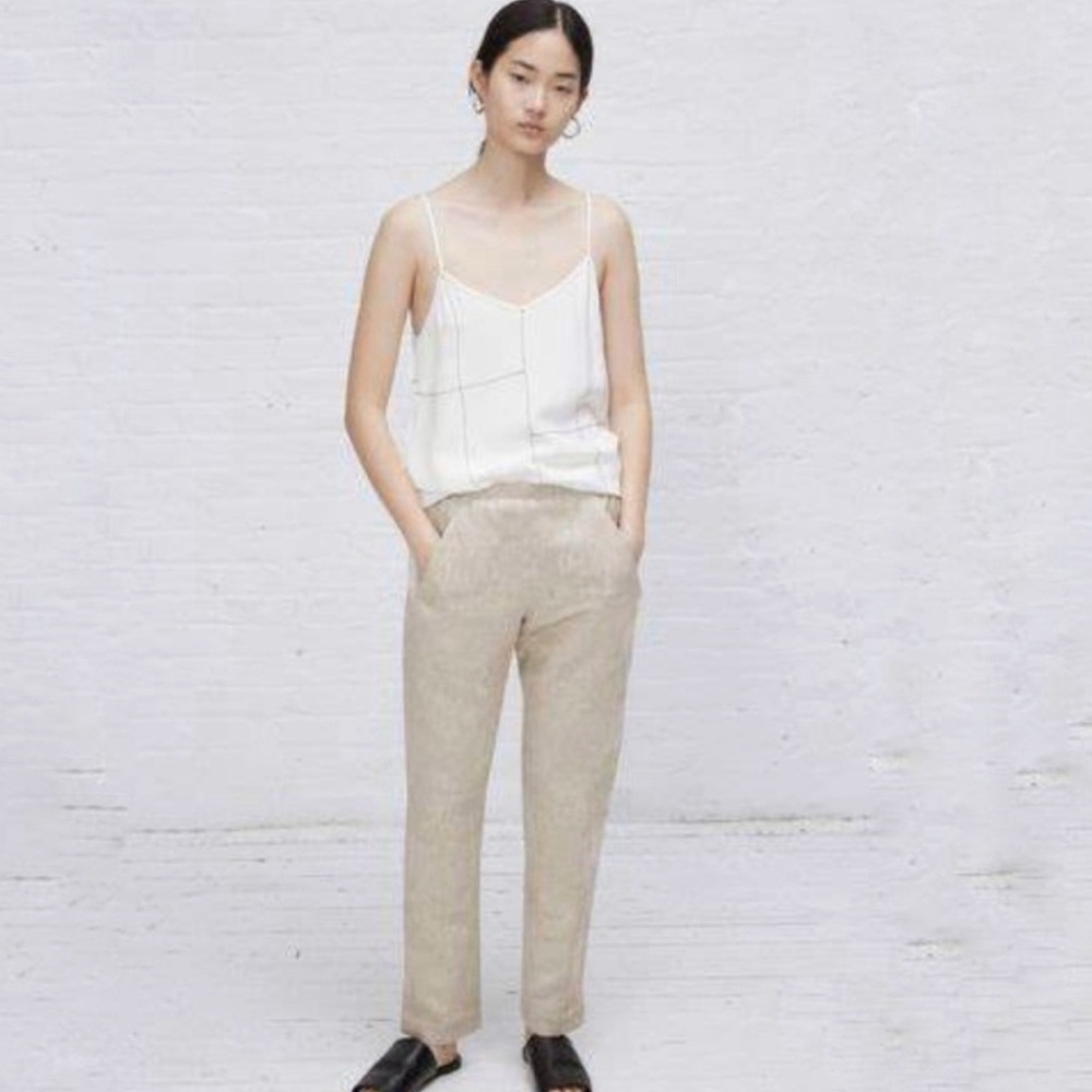Zero + Maria Cornejo Gabi trouser, cream jaquard, size 4, UEC